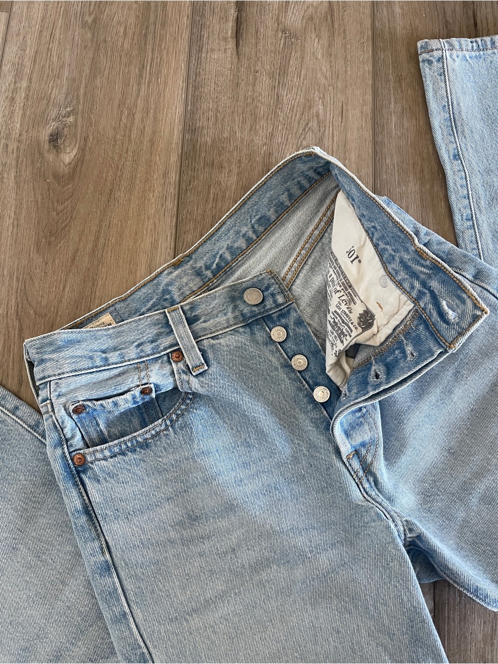 Levi's Light Blue Straight Men’s Jeans - Button Fly